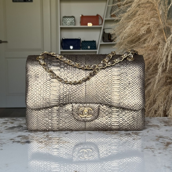 Сумка Chanel Classic Double Flap Jumbo Python